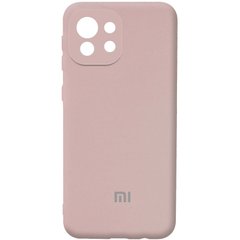 Чехол Silicone Cover Full Camera (AA) для Xiaomi Mi 11 Lite, Розовый / Pink Sand