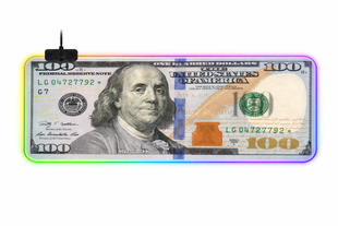 Килимок для миші з LED підсвіткою 80*30 см. "MONEY", 100$ new