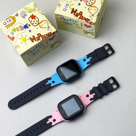 Детские водонепроницаемые умные часы с GPS трекером SMART BABY Q16 +, Blue