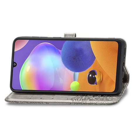 Кожаный чехол (книжка) Art Case с визитницей для Samsung Galaxy M51, Серый