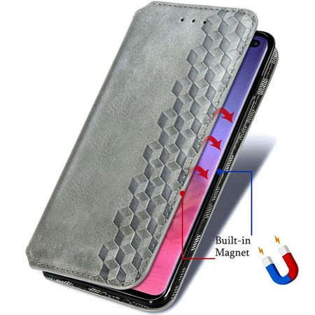 Кожаный чехол книжка GETMAN Cubic (PU) для Samsung Galaxy S20 FE, Серый