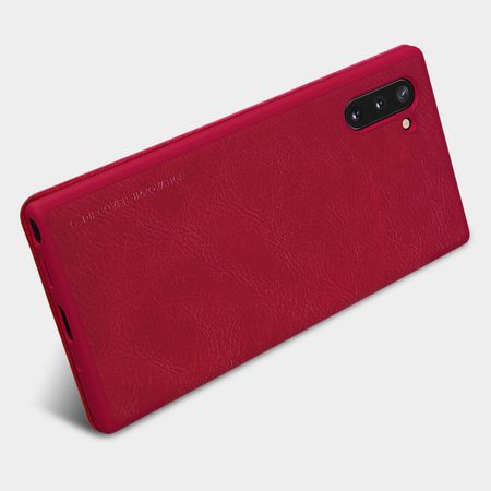 Кожаный чехол (книжка) Nillkin Qin Series для Samsung Galaxy Note 10, Красный