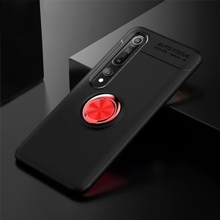 TPU чехол Deen ColorRing под магнитный держатель (opp) для Xiaomi Mi 10 / Mi 10 Pro, Черный / Красный