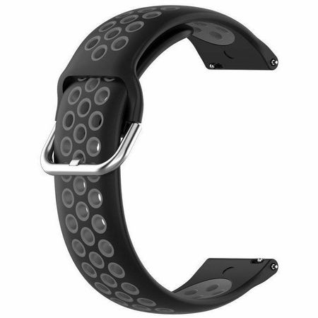 Ремінець Deexe Dual Color для годинника з шириною кріплення 20мм - Black / Gray