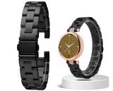 Металлический браслет из нержавеющей стали для Garmin Lily, Black