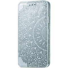 Кожаный чехол книжка GETMAN Mandala (PU) для Samsung Galaxy M31s, Серый