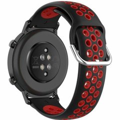 Ремінець Deexe Dual Color для годинника з шириною кріплення 20мм - Black / Red