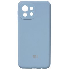 Чехол Silicone Cover Full Camera (AA) для Xiaomi Mi 11 Lite, Голубой / Lilac Blue