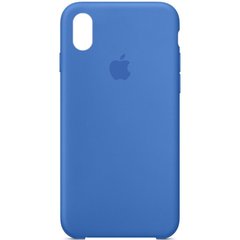 Чехол Silicone Case для iPhone X | XS Синий - Capri Blue