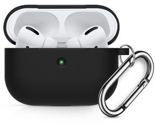 Чохол Силіконовий BlackPink для AirPods Pro Ultra Classic з карабіном, Чорний