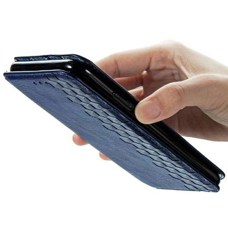 Кожаный чехол книжка GETMAN Cubic (PU) для Xiaomi Mi Note 10 Lite, Синий