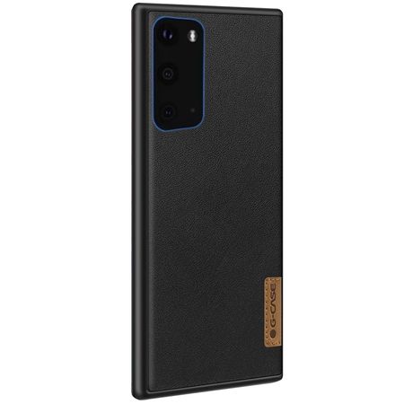 Кожаная накладка G-Case Sheep Skin Dark Series для Samsung Galaxy S20, Черный