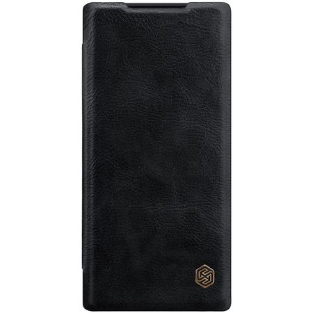Кожаный чехол (книжка) Nillkin Qin Series для Samsung Galaxy Note 10, Черный