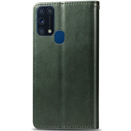 Кожаный чехол книжка GETMAN Gallant (PU) для Samsung Galaxy M31, Зеленый