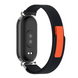 Тканинний ремінець GT4 з липучкою для Mi Band 8 / 9 (без капсули), Чорний+срібло