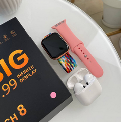 Комплект Смарт годинник + навушники Infinity (Watch 8+ Pro 4), Pink
