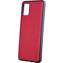 Чехол AIORIA Textile PC+TPU для Samsung Galaxy M51, Красный