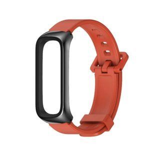Силиконовый ремешок с защитной рамкой для Samsung Galaxy Fit 2, червоний