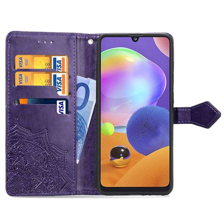 Кожаный чехол (книжка) Art Case с визитницей для Samsung Galaxy M51, Фиолетовый