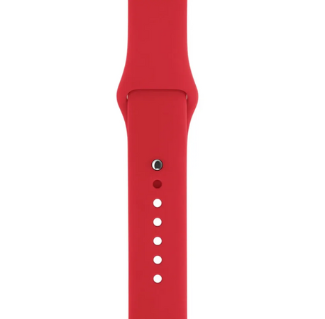Ремешок силиконовый для Apple Watch 42 / 44 / 45 / 49 AAA+, Червоний