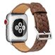 Шкіряний ремінець BlackPink з Плетенням для Apple Watch, Темно-Коричневий