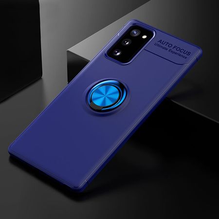 TPU чехол Deen ColorRing под магнитный держатель (opp) для Samsung Galaxy Note 20, Синий / Синий