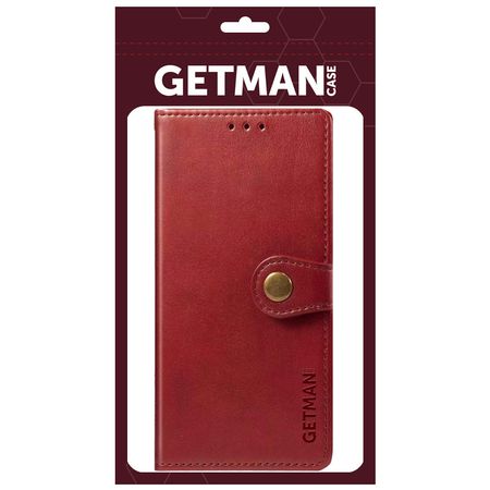 Кожаный чехол книжка GETMAN Gallant (PU) для Samsung Galaxy M31, Красный