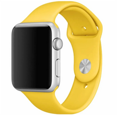 Ремінець силіконовий для Apple Watch 42 / 44 / 45 / 49 AAA+, Жовтий