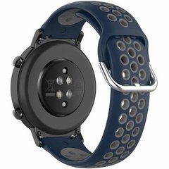 Ремінець Deexe Dual Color для годинника з шириною кріплення 20мм - Dark Blue / Grey