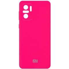 Чехол Silicone Cover Full Camera (AA) для Xiaomi Redmi Note 10 / Note 10s, Розовый / Barbie pink