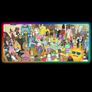 LED килимок для мишки "Rick and morty" 80*30 см, 24