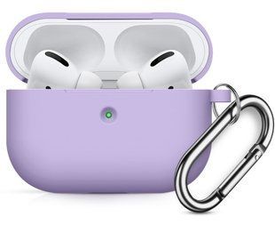 Чохол Силіконовий BlackPink для AirPods Pro Ultra Classic з карабіном, Фіолетовий