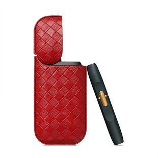 Чохол BlackPink Екошкіра Плетіння для iQos 2.4/Plus, Червоний