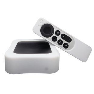 Силіконовий набір чохлів для Apple TV 4K 2022 / 3-го покоління (Apple TV 7), White