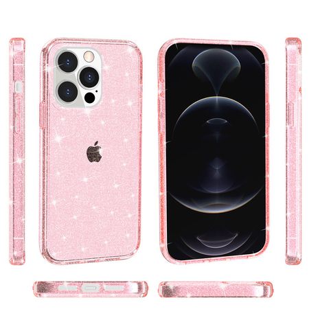 Чохол із молниями для iPhone 14 Pro прозрачний, Рожевий