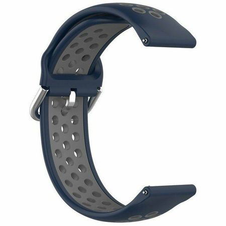 Ремінець Deexe Dual Color для годинника з шириною кріплення 20мм - Dark Blue / Grey