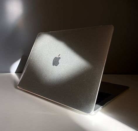 Чехол для MacBook Air 13" (2018 - 2020 | M1 | A1932 | A2337) с блестками Прозрачный