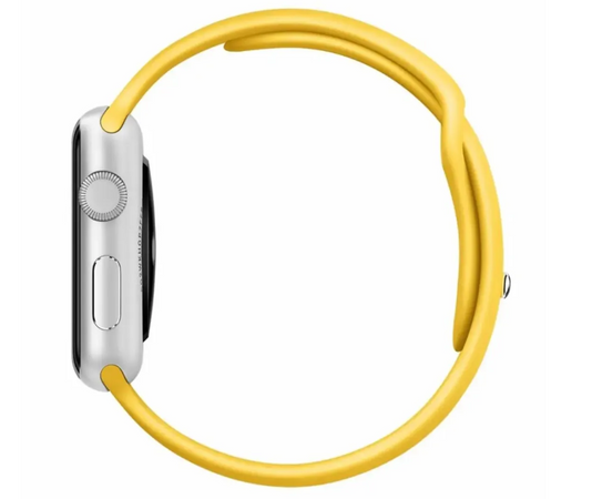 Ремешок силиконовый для Apple Watch 42 / 44 / 45 / 49 AAA+, Жовтий