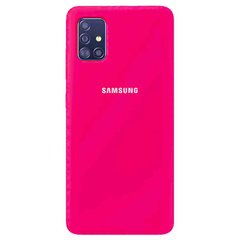 Чехол Silicone Cover Full Protective (AA) для Samsung Galaxy A51, Розовый / Barbie pink