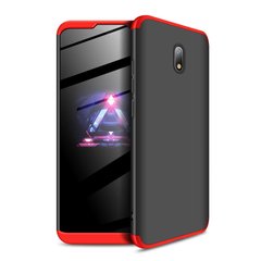 Пластиковая накладка GKK LikGus 360 градусов для Xiaomi Redmi 8A, Черный / Красный