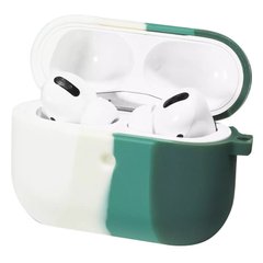 Силиконовый футляр Colorfull для наушников AirPods 3, Белый / Зеленый