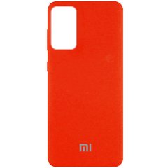 Чехол Silicone Cover Full Protective (AA) для Xiaomi Redmi Note 10 Pro / 10 Pro Max, Оранжевый / Neon Orange