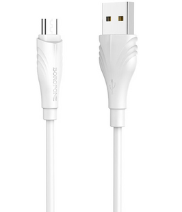 Дата кабель Borofone BX18 Optimal USB to MicroUSB (3m) (Белый)