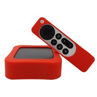 Силіконовий набір чохлів для Apple TV 4K 2022 / 3-го покоління (Apple TV 7), Red