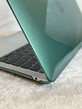 Чохол для MacBook Air 13" (2018 - 2020 | M1 | A1932 | A2337) з блискітками Смарагдовий