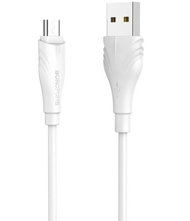 Дата кабель Borofone BX18 Optimal USB to MicroUSB (3m) (Білий)