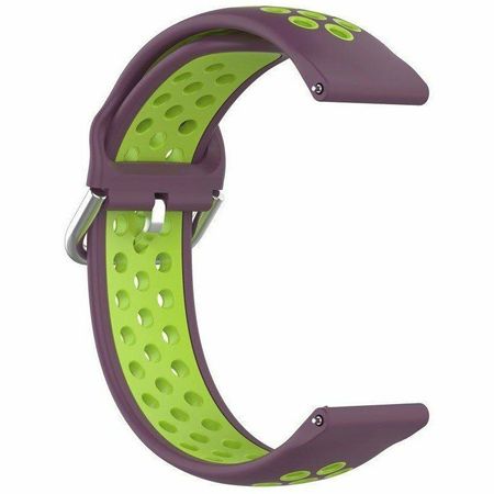 Ремінець Deexe Dual Color для годинника з шириною кріплення 20мм - Purple / Green