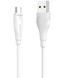 Дата кабель Borofone BX18 Optimal USB to MicroUSB (3m) (Білий)