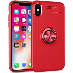 TPU чехол Deen ColorRing под магнитный держатель (opp) для Apple iPhone XS Max (6.5"), Красный / Красный