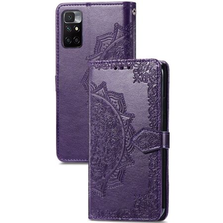 Кожаный чехол (книжка) Art Case с визитницей для Xiaomi Redmi 10, Фиолетовый